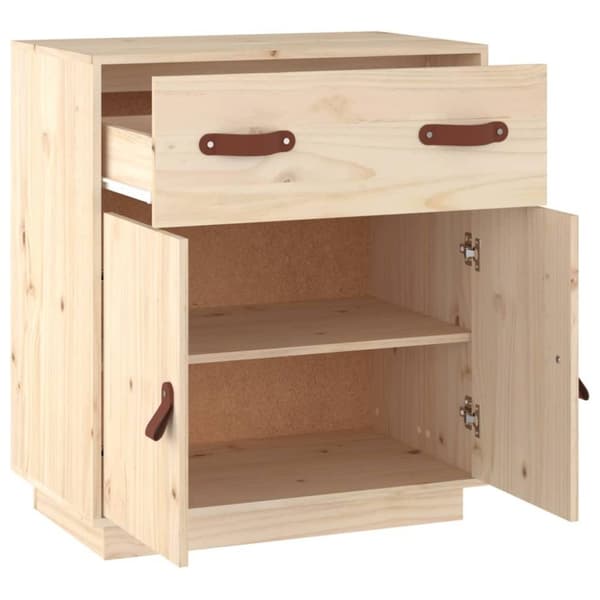 vidaXL skænk 65,5x40x75 cm massivt fyrretræ