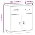 Miniatyrbillede 9 af 11: vidaXL skænk 65,5x40x75 cm massivt fyrretræ