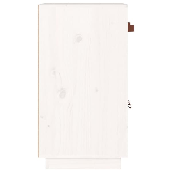 vidaXL skænk 65,5x40x75 cm massivt fyrretræ hvid