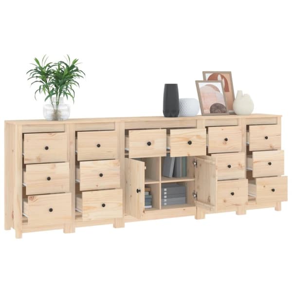 vidaXL Senkki 230x35x80 cm täysi mänty