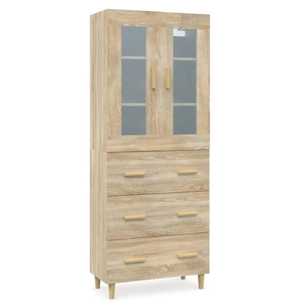 vidaXL Kaappi Sonoma tammi 69,5x34x180 cm tekninen puu