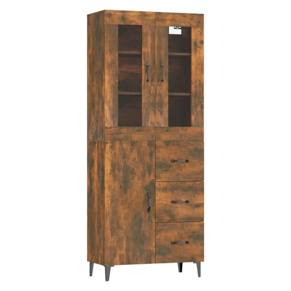 vidaXL Kaappi savutammi 69,5x34x180 cm tekninen puu