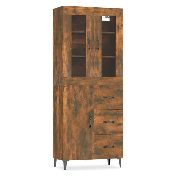 vidaXL Kaappi savutammi 69,5x34x180 cm tekninen puu