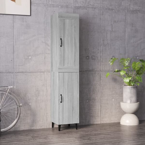 vidaXL Kaappi harmaa Sonoma 35x34x180 cm tekninen puu