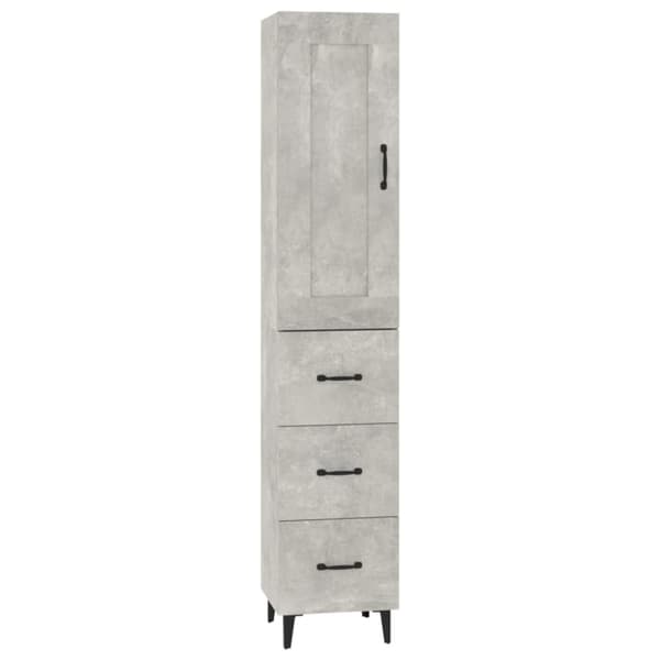 vidaXL skab 35x34x180 cm konstrueret træ betongrå