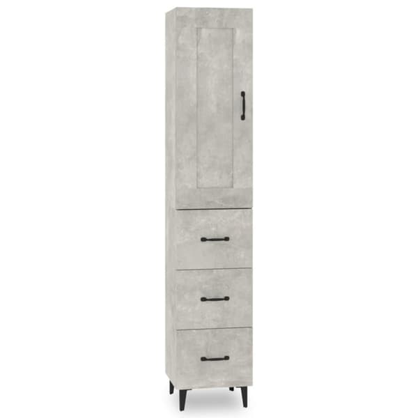 vidaXL skab 35x34x180 cm konstrueret træ betongrå