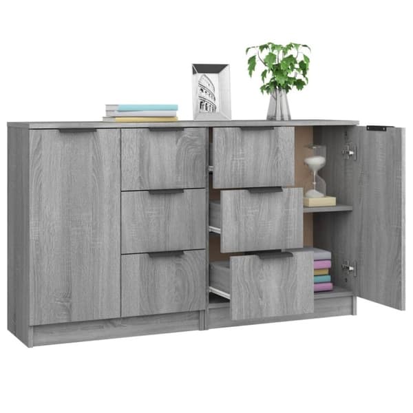 vidaXL Senkit 2 kpl harmaa Sonoma 60x30x70 cm tekninen puu