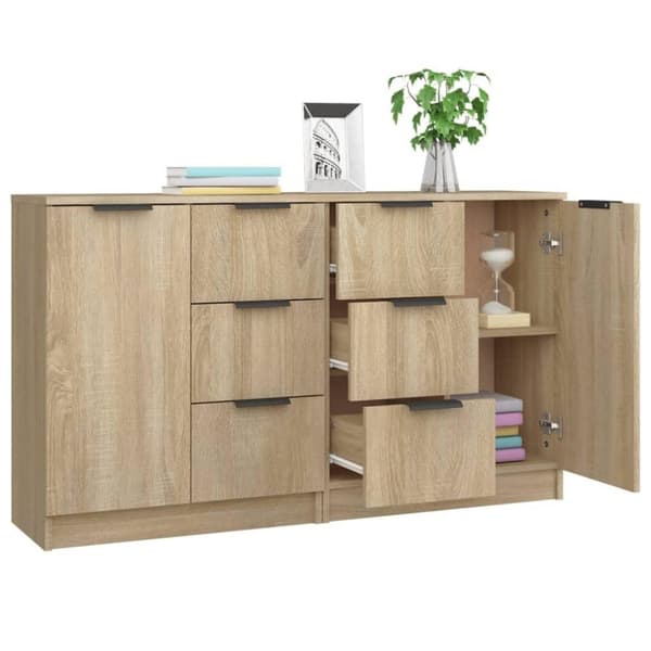 vidaXL Senkit 2 kpl Sonoma-tammi 60x30x70 cm tekninen puu