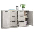 Pikkukuva 4 / 10: vidaXL Senkit 2 kpl betoninharmaa 60x30x70 cm tekninen puu
