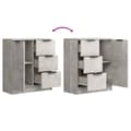 Pikkukuva 6 / 10: vidaXL Senkit 2 kpl betoninharmaa 60x30x70 cm tekninen puu