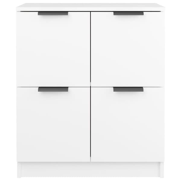 vidaXL Senkki 2 kpl valkoinen 60x30x70 cm tekninen puu