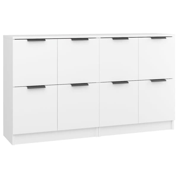 vidaXL Senkki 2 kpl valkoinen 60x30x70 cm tekninen puu
