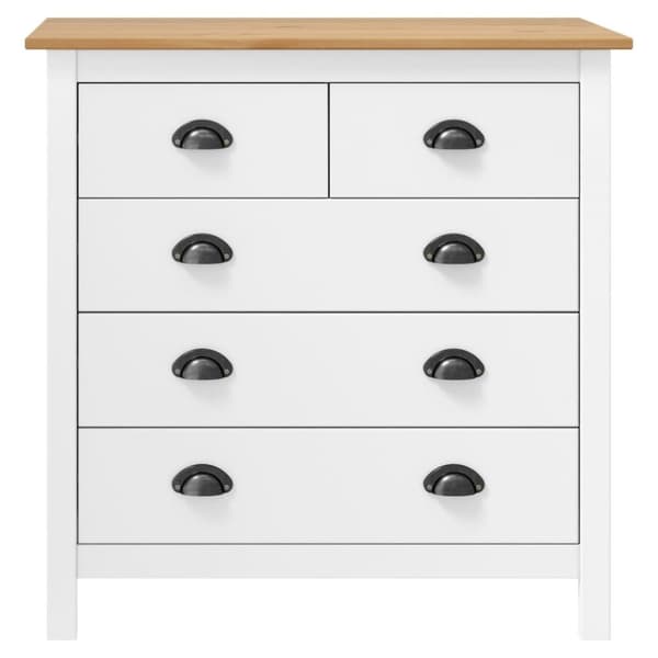 vidaXL Skänk Hill vit 79x40x80 cm massiv furu