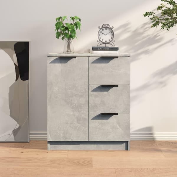 vidaXL Byrå betonggrå 60x30x70 cm konstruerat trä