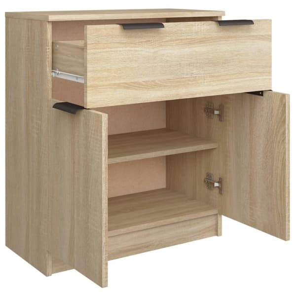 vidaXL Skjenk sonoma eik 60x30x70 cm konstruert tre