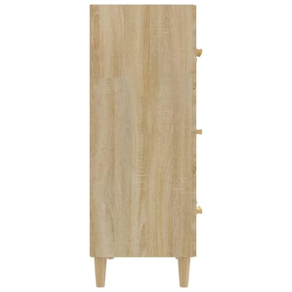 vidaXL Skjenk sonoma eik 70x34x90 cm konstruert tre