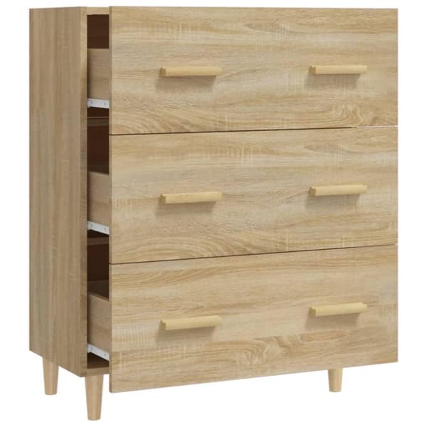 vidaXL Skjenk sonoma eik 70x34x90 cm konstruert tre