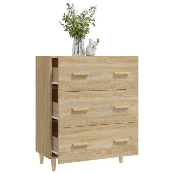 vidaXL Skjenk sonoma eik 70x34x90 cm konstruert tre