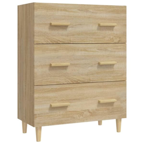 vidaXL Skjenk sonoma eik 70x34x90 cm konstruert tre