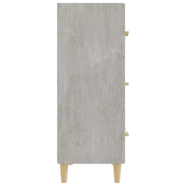 vidaXL Skjenk betonggrå 70x34x90 cm konstruert tre