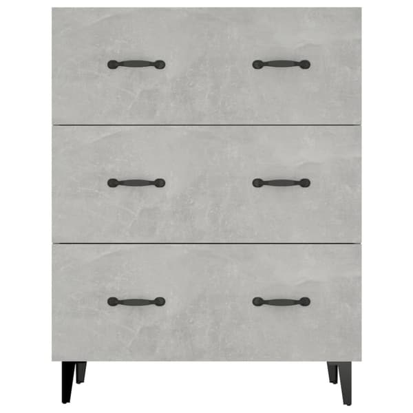 vidaXL Skänk betonggrå 69,5x34x90 cm konstruerat trä