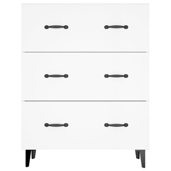 vidaXL Skänk vit högglans 69,5x34x90 cm konstruerat trä
