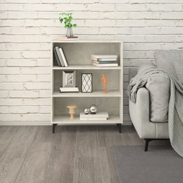 vidaXL Skänk betonggrå 69,5x32,5x90 cm konstruerat trä
