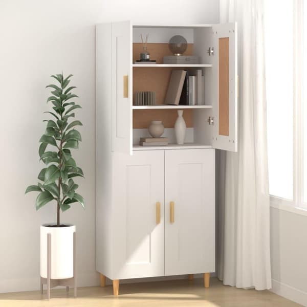 vidaXL Skåp vit 69,5x34x90 cm konstruerat trä