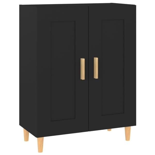 vidaXL Skjenk svart 69,5x34x90 cm konstruert tre