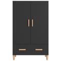 Miniatyrbilde 3 av 10: vidaXL Highboard svart 70x31x115 cm konstruert tre