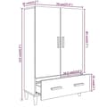 Miniatyrbilde 7 av 10: vidaXL Highboard svart 70x31x115 cm konstruert tre