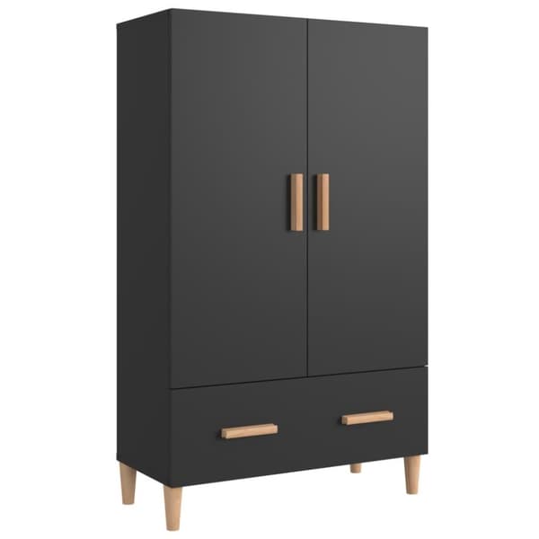 vidaXL Highboard svart 70x31x115 cm konstruert tre