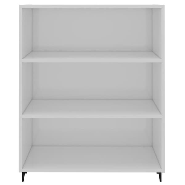vidaXL Skjenk høyglans hvit 69,5x32,5x90 cm konstruert tre