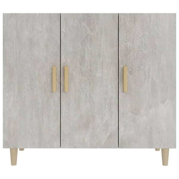 vidaXL Byrå betonggrå 90x34x80 cm konstruerat trä