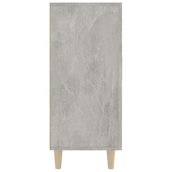 vidaXL Byrå betonggrå 90x34x80 cm konstruerat trä