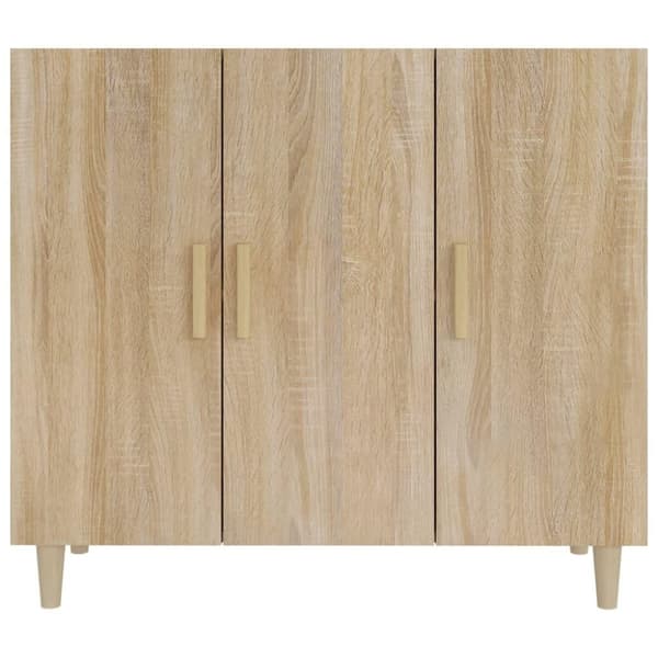 vidaXL Skjenk sonoma eik 90x34x80 cm konstruert tre