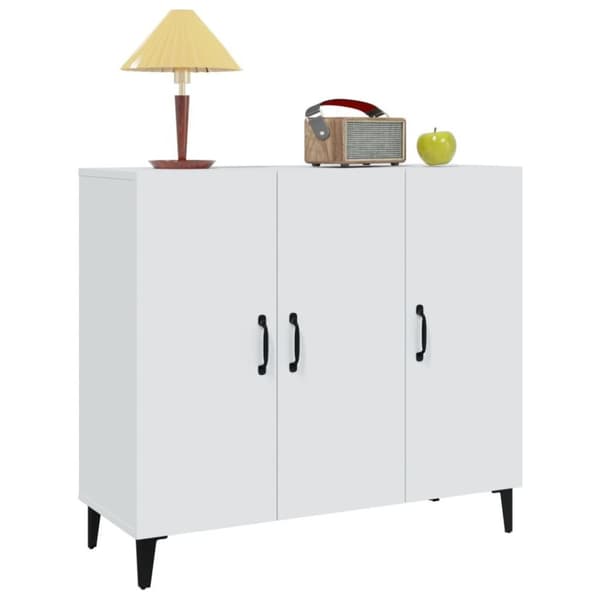 vidaXL Skänk vit 90x34x80 cm konstruerat trä