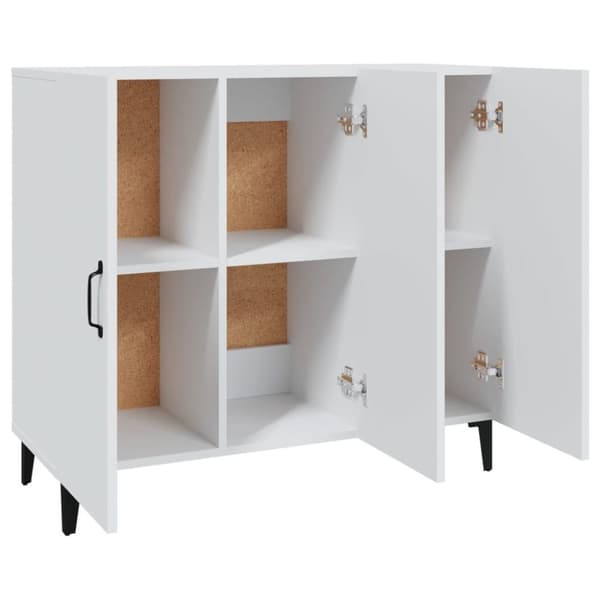 vidaXL Skänk vit 90x34x80 cm konstruerat trä