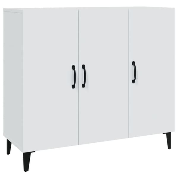 vidaXL Skänk vit 90x34x80 cm konstruerat trä