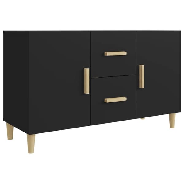 vidaXL Skjenk svart 100x36x60 cm konstruert tre