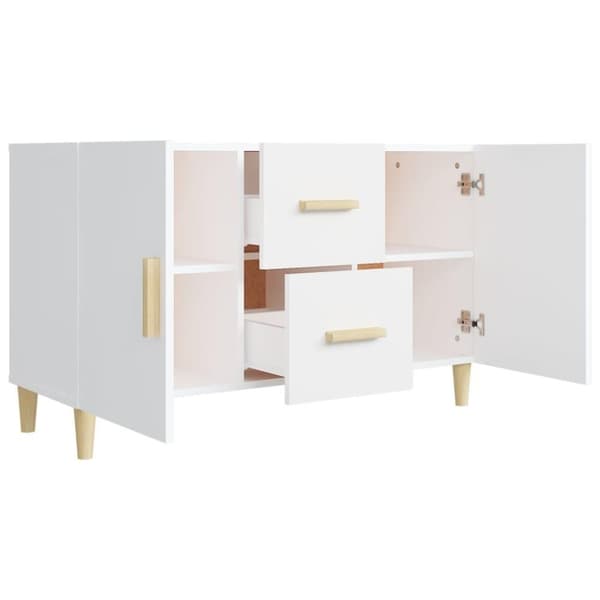 vidaXL Skänk vit 100x36x60 cm konstruerat trä