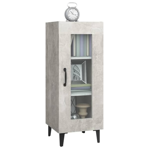 vidaXL Byrå betonggrå 34,5x34x90 cm konstruerat trä