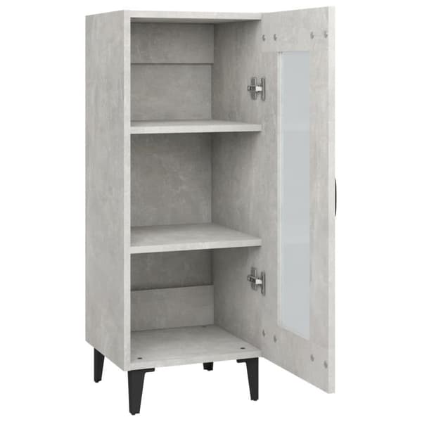 vidaXL Byrå betonggrå 34,5x34x90 cm konstruerat trä