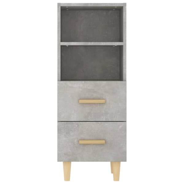 vidaXL Skåp betonggrå 34,5x34x90 cm konstruerat trä