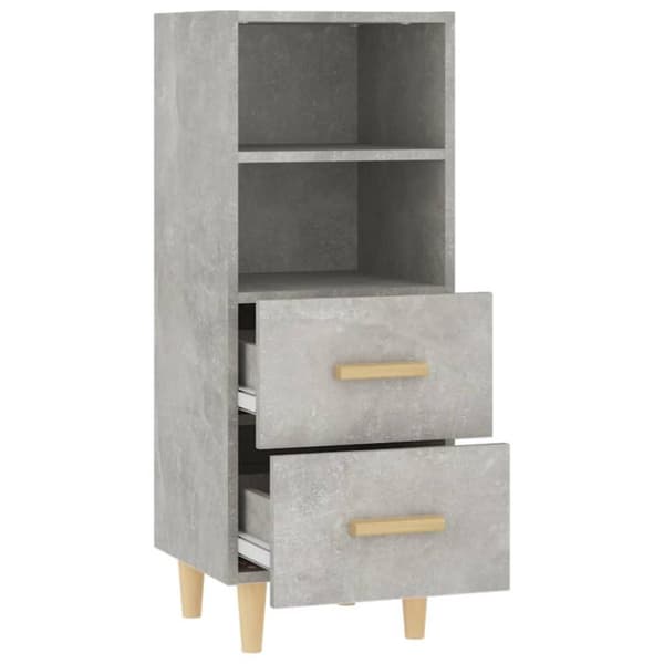 vidaXL Skåp betonggrå 34,5x34x90 cm konstruerat trä