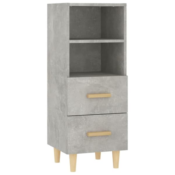 vidaXL Skåp betonggrå 34,5x34x90 cm konstruerat trä