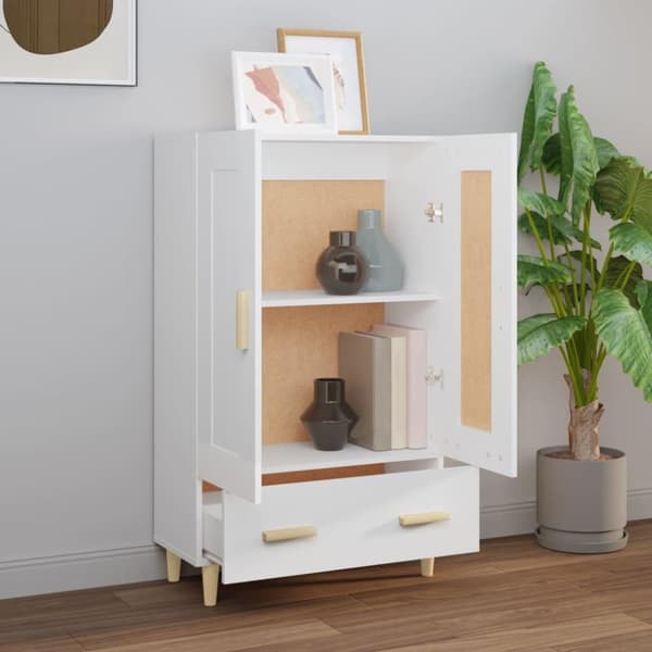 vidaXL Highboard hvit 70x31x115 cm konstruert tre