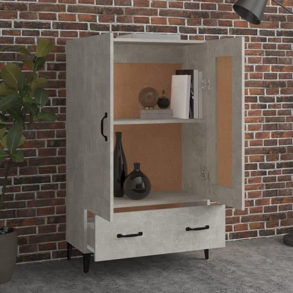 vidaXL Skåp betonggrå 70x31x115 cm konstruerat trä