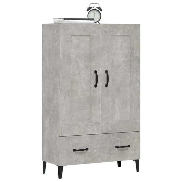 vidaXL Skåp betonggrå 70x31x115 cm konstruerat trä