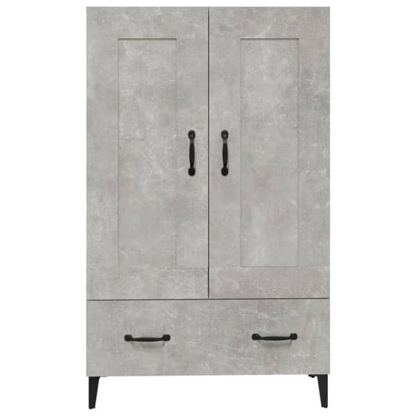 vidaXL Skåp betonggrå 70x31x115 cm konstruerat trä